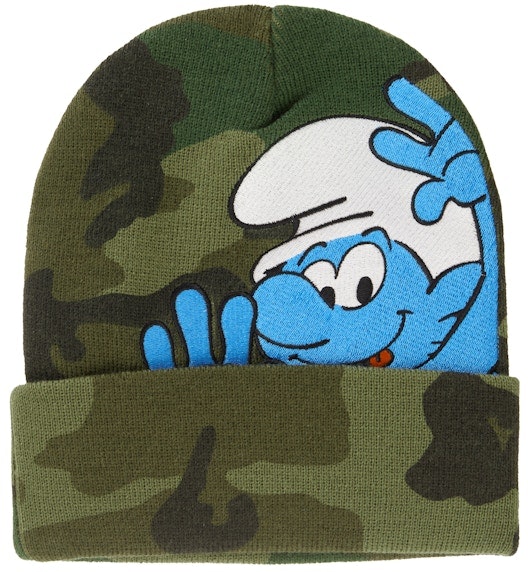supreme-smurfs-beanie-woodland-camo