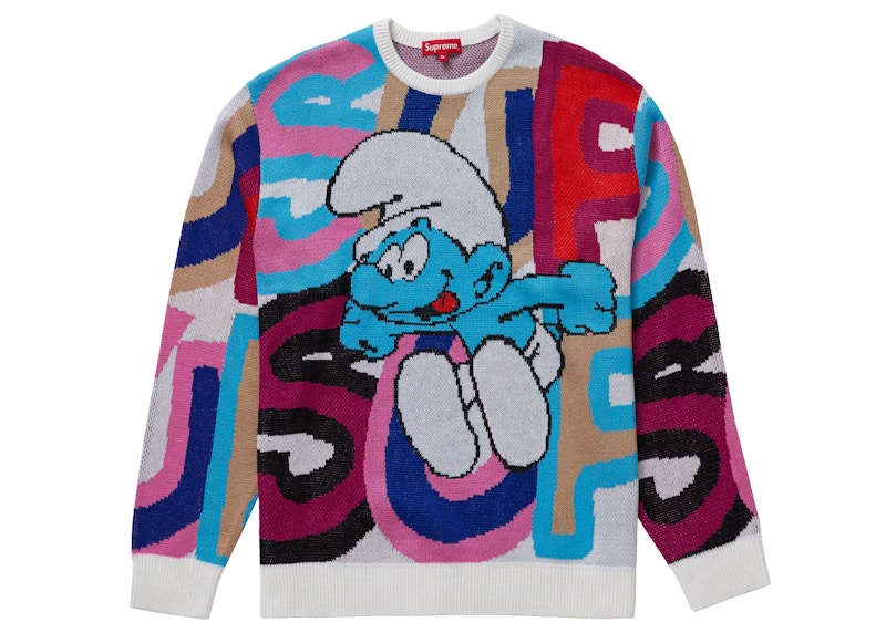 Supreme x Smurfs Sweater White