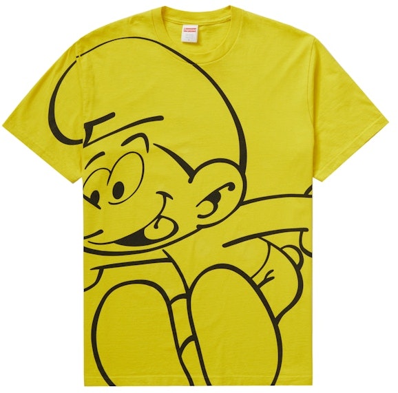 supreme-smurfs-tee-yellow
