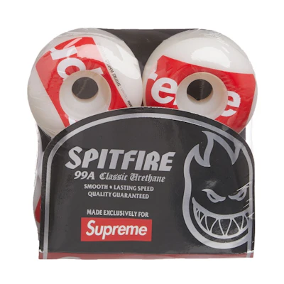 Supreme Spitfire Shop Logo Wheels White