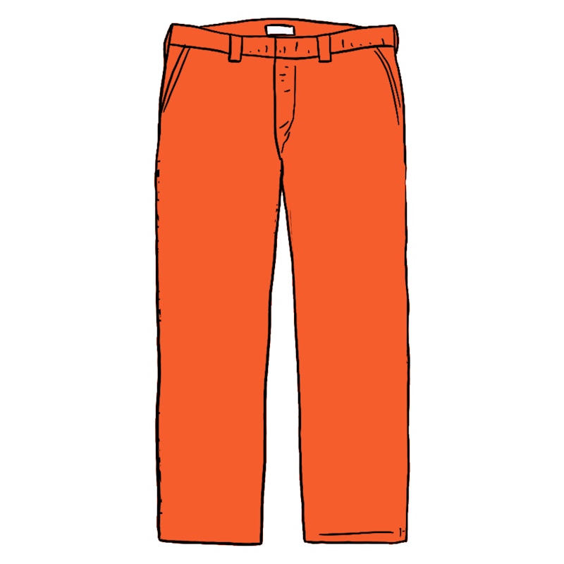Supreme x Stone Island Corduroy Pant Orange