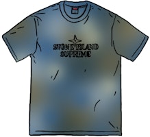 Supreme x Stone Island Embroidered Logo S/S Top Dark Blue