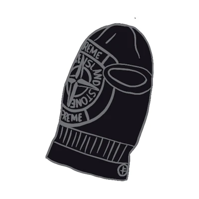 Supreme Stone Island Glow Knit Balaclava Black