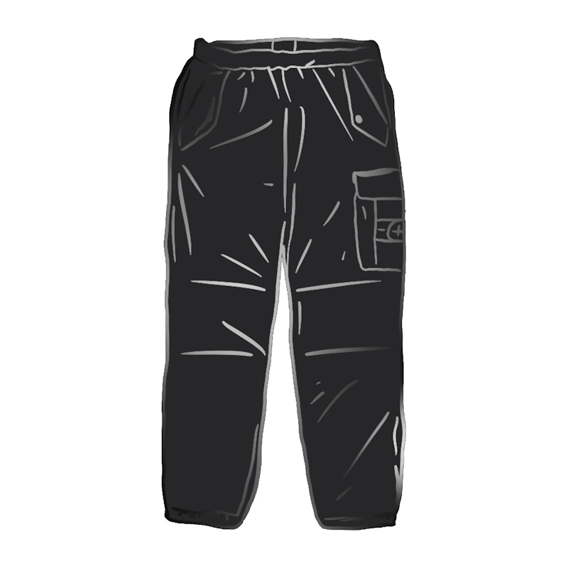 Buy Seluar Kargo Nylon Supreme x Stone Island Painted Camo Hitam