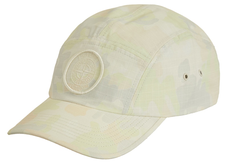 Supreme x Stone Island Reactive Ice Camo Ripstop Camp Cap Tan