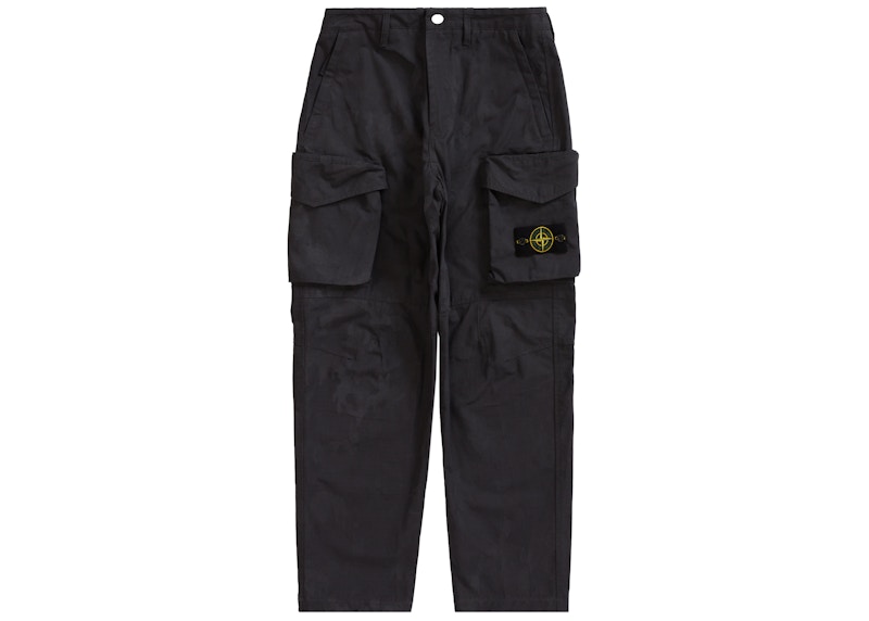 Supreme x Stone Island Reactive Ice Camo Ripstop Cargo Pant Black