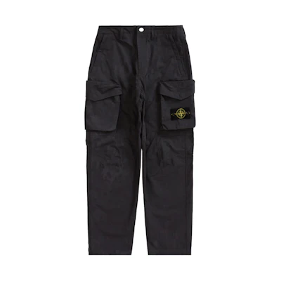 Supreme Stone Island Reactive Ice Camo Ripstop Cargo Pant Black