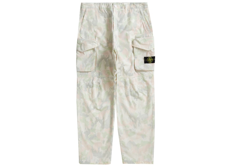 Supreme x Stone Island Reactive Ice Camo Ripstop Cargo Pant Tan