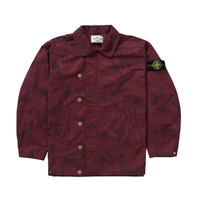 Supreme Stone Island Reactive Ice Camo Ripstop Jacket Red