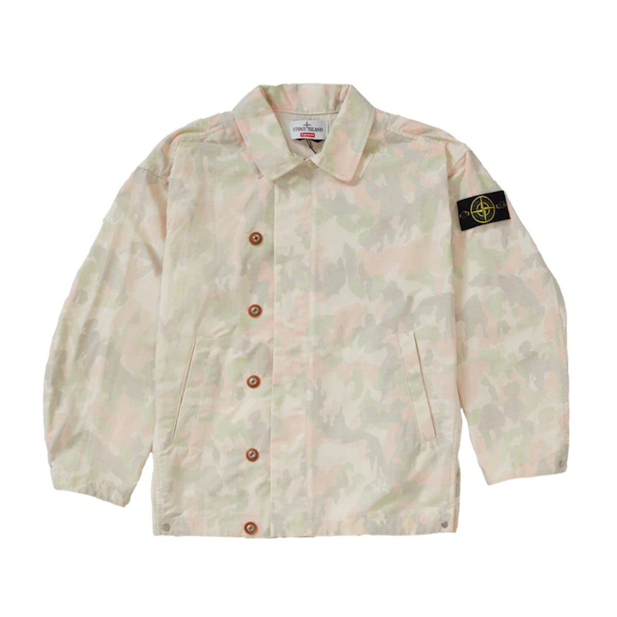 Supreme x Stone Island Reactive Ice Camo Ripstop Jacket Tan