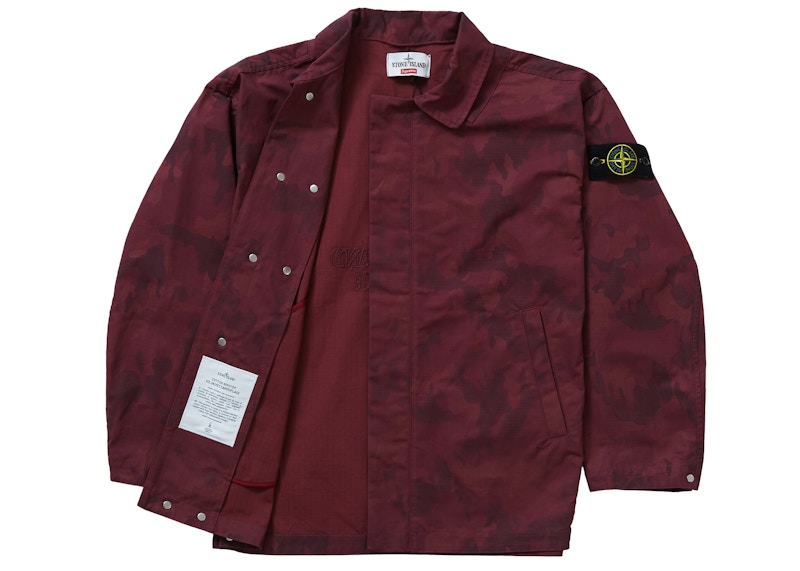Order Jaket Merah Supreme x Stone Island Reactive Ice Camo Ripstop