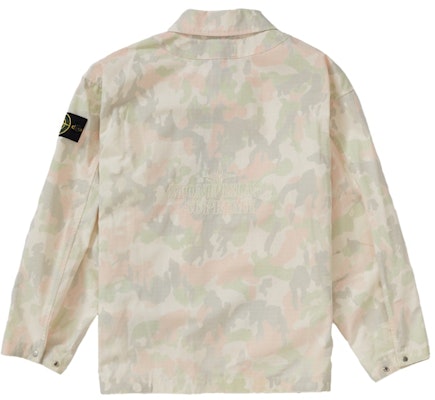 Supreme x Stone Island Reactive Ice Camo Ripstop Jacket Tan Lookbook Supreme x Stone Island Reactive Ice Camo Ripstop Jacket Tan
