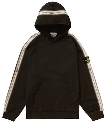 Supreme x Stone Island Stripe Hooded Sweatshirt Black Buy Supreme x Stone Island Stripe Hooded Sweatshirt Black