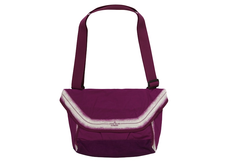Supreme x Stone Island Stripe Messenger Bag 7L Purple