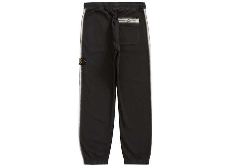 Order 슈프림 x 스톤 아일랜드 스트라이프 스웻팬츠 (블랙) 
