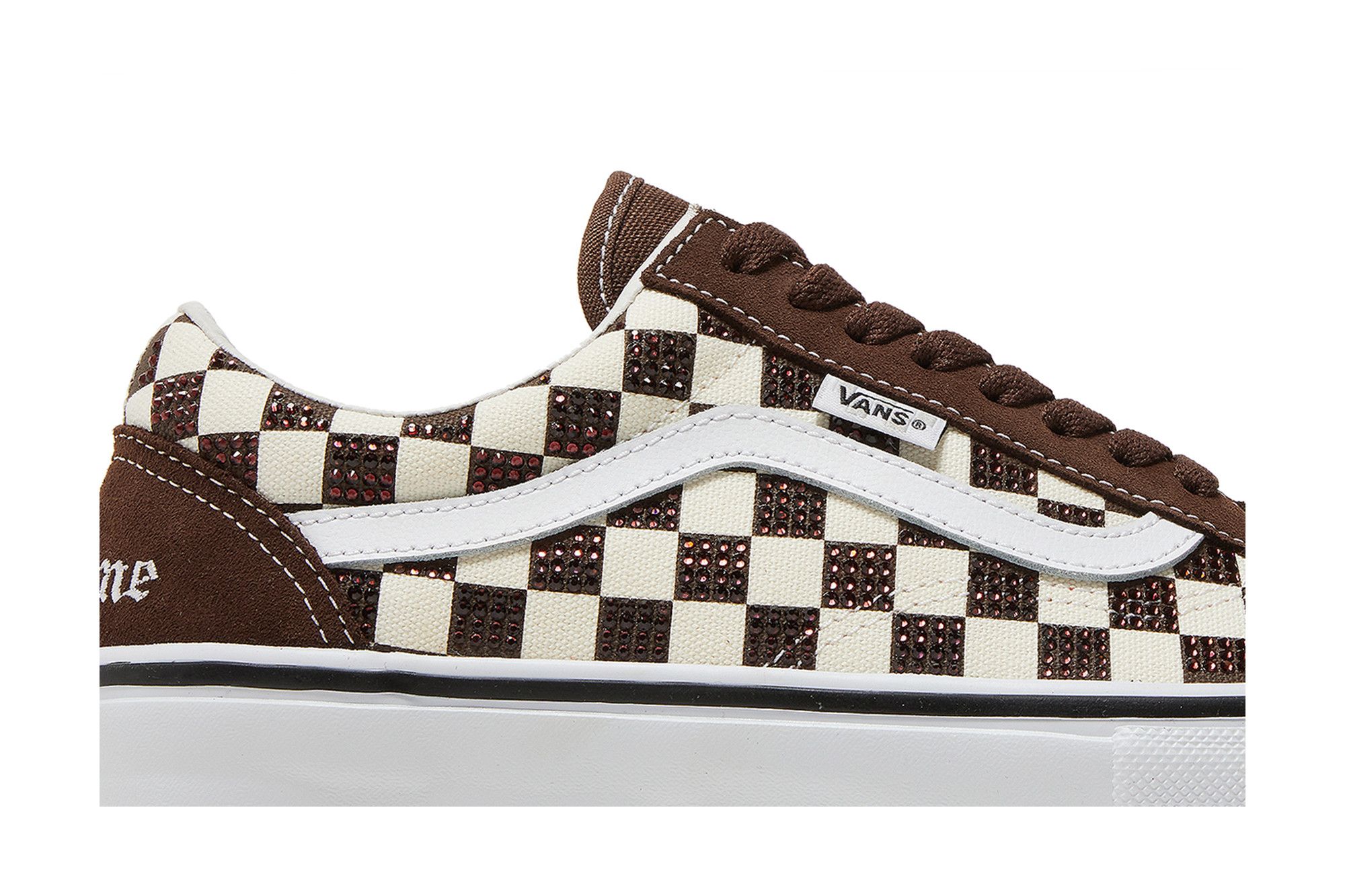 Order 至尊 x 施華洛世奇 x Vans 滑板 Old Skool '棕色' SUPREME-SWAROVSKI-棕色