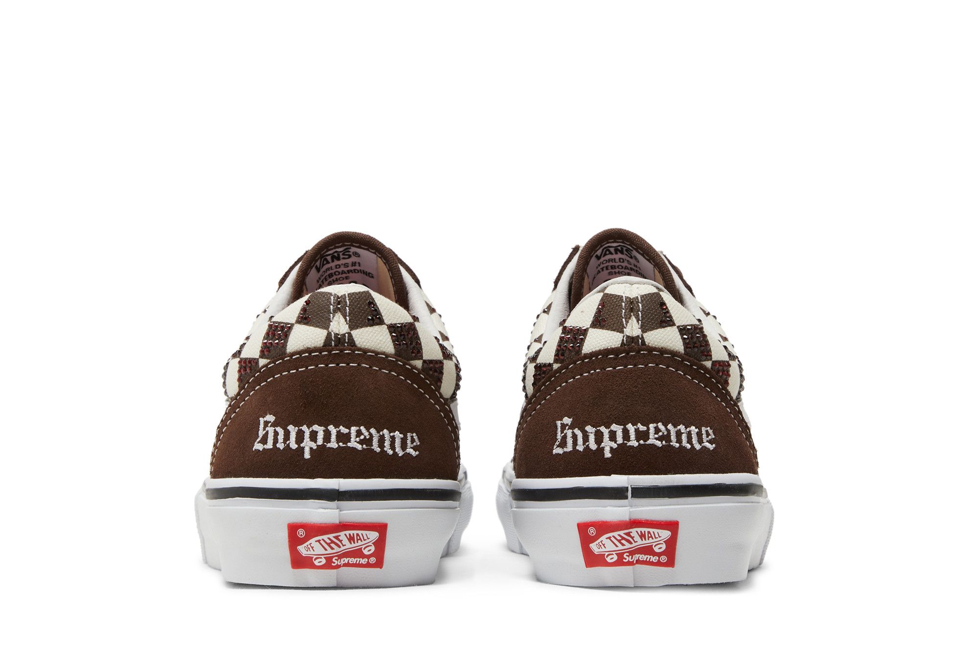 Details for 至尊 x 施華洛世奇 x Vans 滑板 Old Skool '棕色' SUPREME-SWAROVSKI-棕色