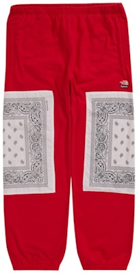 Supreme x The North Face Bandana Sweatpant Red Buy Supreme x The North Face Bandana Sweatpant Red