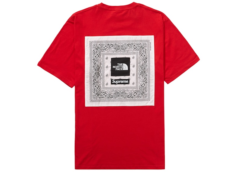 Buy Supreme x The North Face Camiseta Bandana Roja