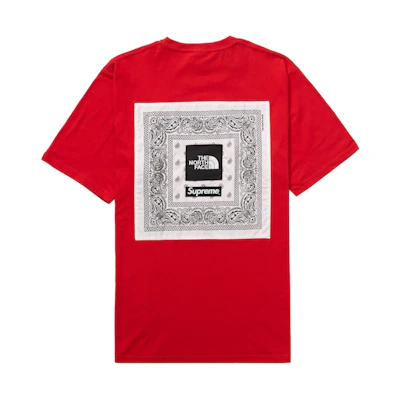 Supreme TNF Bandana Tee Red