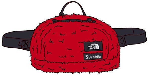 Supreme x The North Face Riñonera de Piel Sintética Roja Buy Supreme x The North Face Riñonera de Piel Sintética Roja