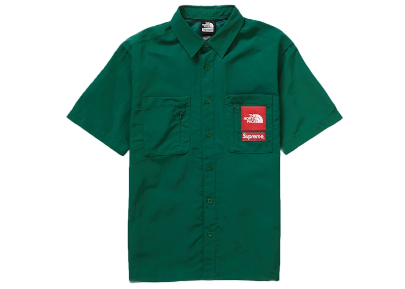 Supreme x The North Face Trekking S/S Shirt Dark Green