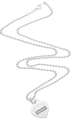 Supreme x Tiffany & Co. Return to Tiffany Heart Tag Pendant 'Silver' Buy Supreme x Tiffany & Co. Return to Tiffany Heart Tag Pendant 'Silver'