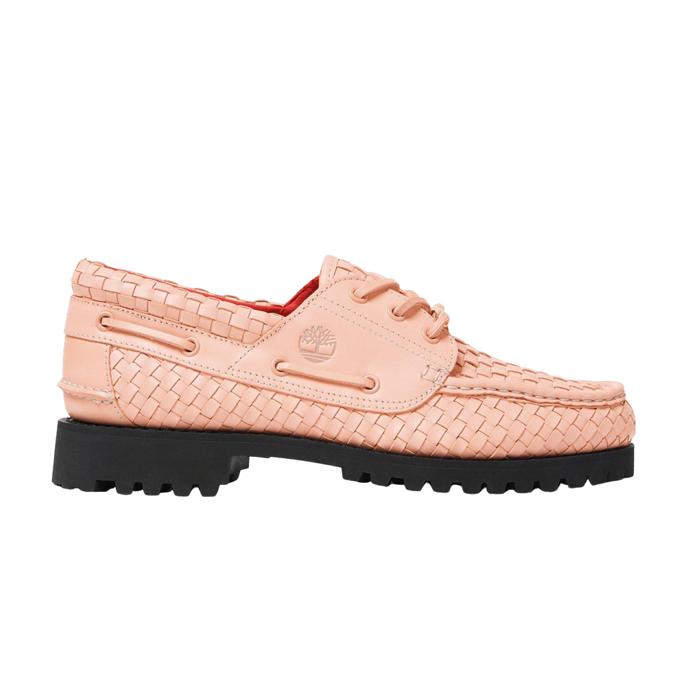 Supreme x Timberland 3-Eye Classic Lug 'Pink Woven Leather' SUP-3-EYE-PNK