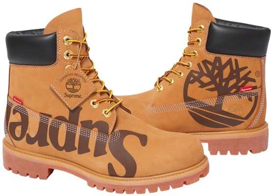 Supreme x Timberland 6 Inch Premium Waterproof Boot 'Big Logo - Wheat' TB0A2MT2231 Shop Supreme x Timberland 6 Inch Premium Waterproof Boot 'Big Logo - Wheat' TB0A2MT2231