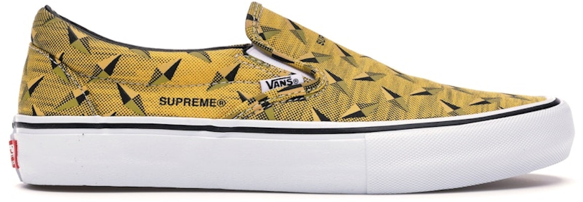 Supreme x Vans Classic Slip-On Pro 'Diamond Plate Kuning' VN0A347VTEG Buy Supreme x Vans Classic Slip-On Pro 'Diamond Plate Kuning' VN0A347VTEG