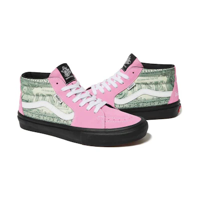 Supreme Vans Dollar Skate Grosso Mid 'Pink'