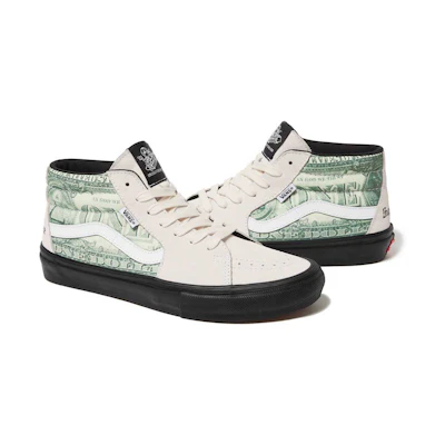 Supreme Vans Dollar Skate Grosso Mid 'White'
