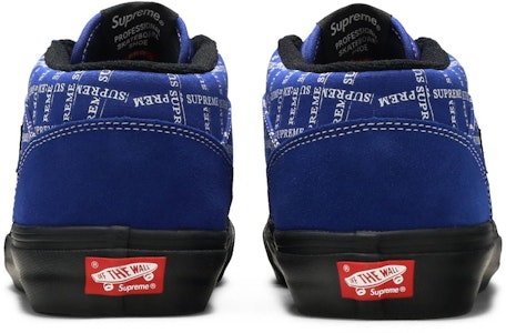 Supreme x Vans Half Cab Pro '92 'Corak Logo - Biru Diraja' VN0A3QPH2YX Details for Supreme x Vans Half Cab Pro '92 'Corak Logo - Biru Diraja' VN0A3QPH2YX