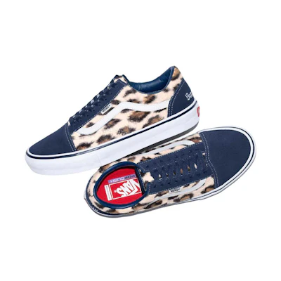 Supreme Vans Leopard Old Skool 'Navy'