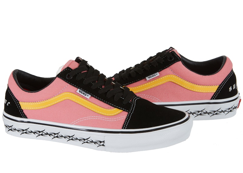 Order Supreme x Vans オールドスクール "ピンク有刺鉄線"
