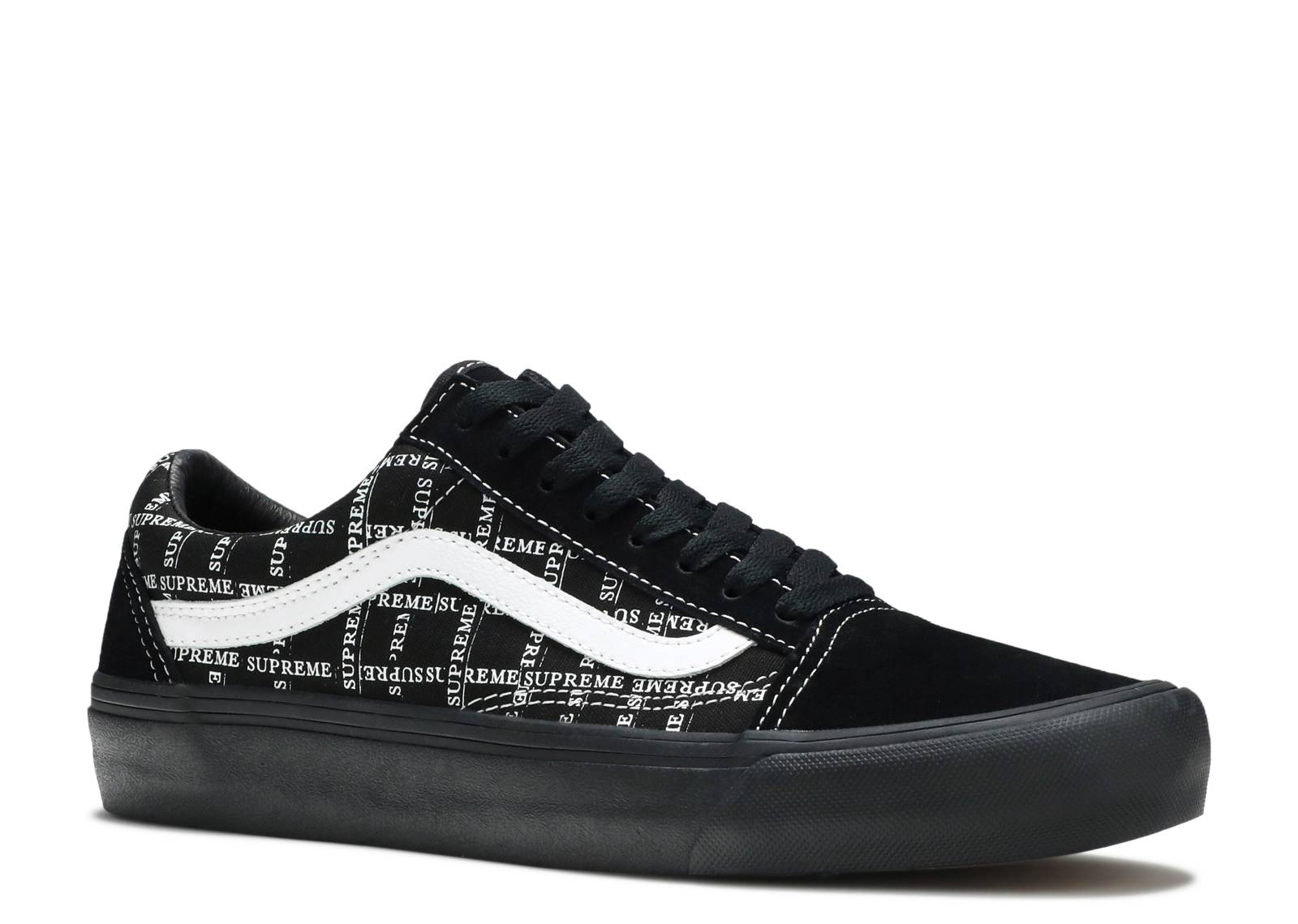 Supreme x Vans Old Skool 'Logo Grid ‑ Black' - VN0A45JC2YW - Novelship