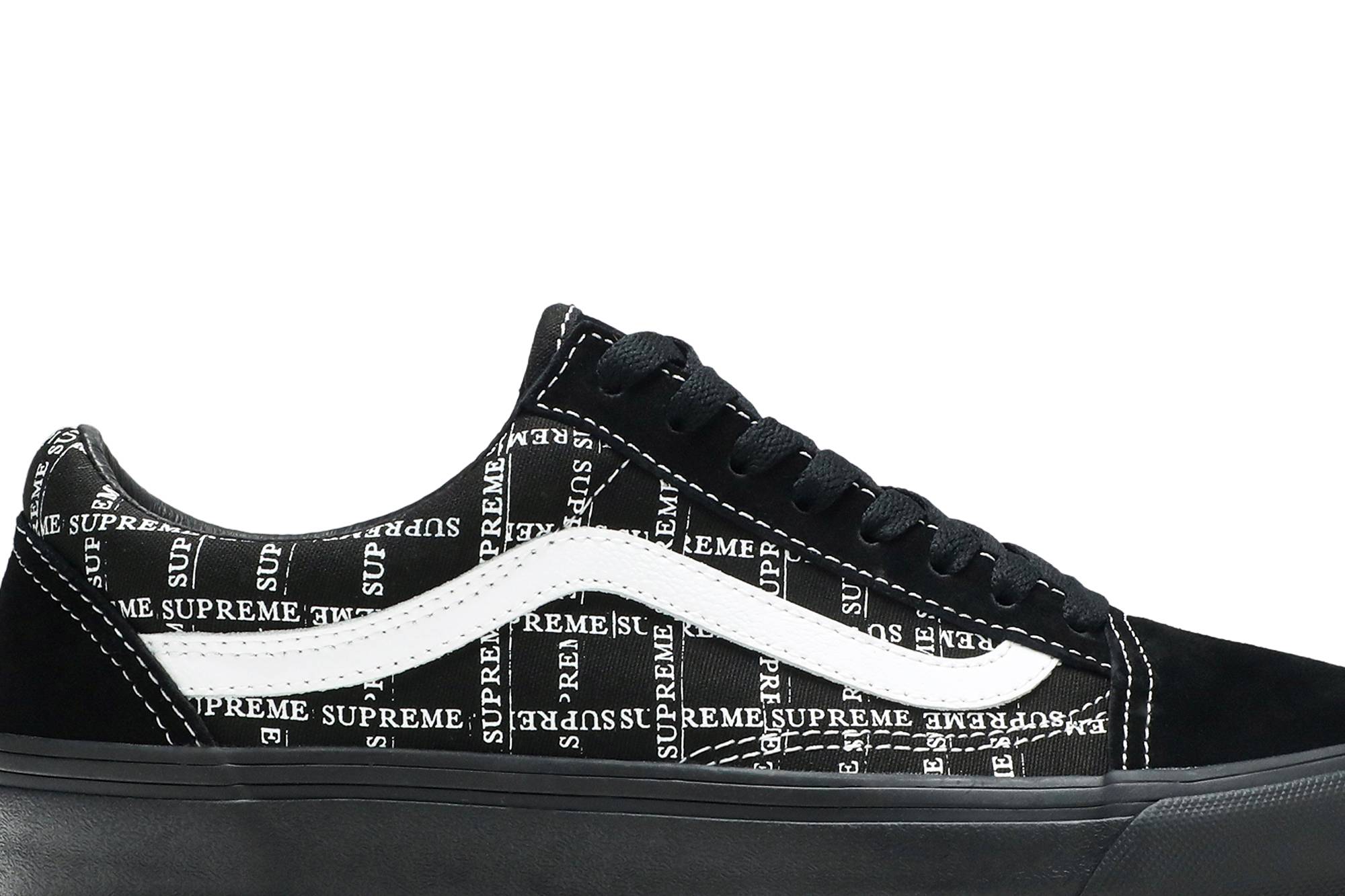 Order Supreme x Vans Old Skool 'Logo Grid - Hitam' VN0A45JC2YW