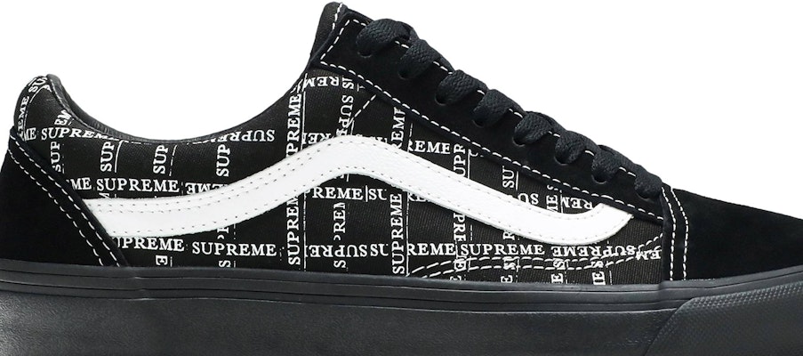 Supreme x Vans Old Skool 'Logo Grid - Hitam' VN0A45JC2YW Order Supreme x Vans Old Skool 'Logo Grid - Hitam' VN0A45JC2YW