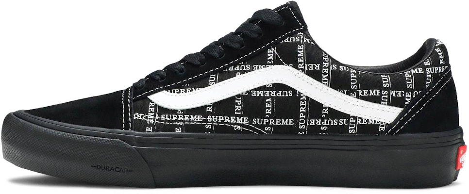 Supreme x Vans Old Skool 'Logo Grid - Hitam' VN0A45JC2YW Lookbook Supreme x Vans Old Skool 'Logo Grid - Hitam' VN0A45JC2YW