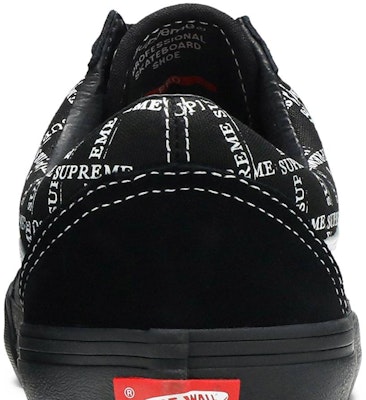 Supreme x Vans Old Skool 'Logo Grid - Hitam' VN0A45JC2YW Sizing Supreme x Vans Old Skool 'Logo Grid - Hitam' VN0A45JC2YW