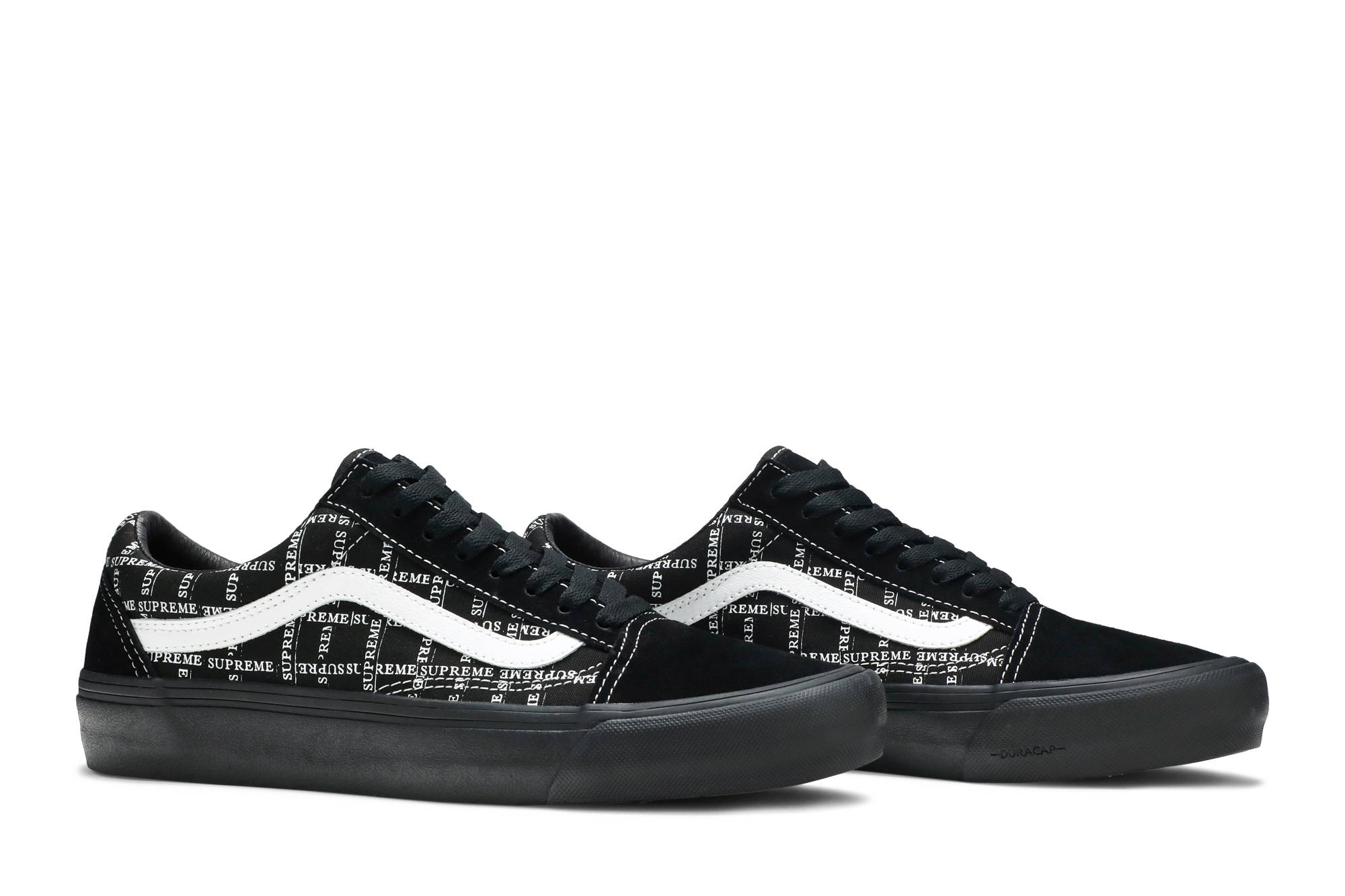 Cheap Supreme x Vans Old Skool 'Logo Grid - Hitam' VN0A45JC2YW