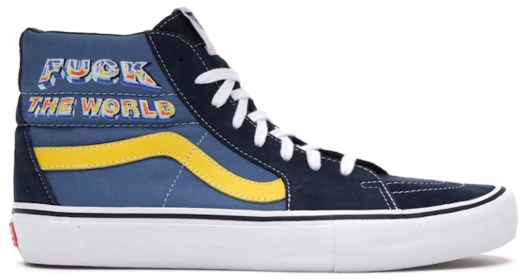 Supreme x Vans Sk8-Hi 'Fuck The World - 海軍藍' VN0A45JDSY2 Buy Supreme x Vans Sk8-Hi 'Fuck The World - 海軍藍' VN0A45JDSY2