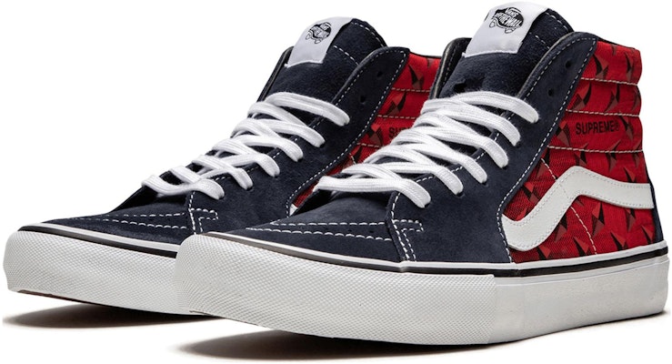 Supreme x Vans Sk8-Hi Pro 'Placa Diamante Azul Rojo' VN0A45JDTEC Lookbook Supreme x Vans Sk8-Hi Pro 'Placa Diamante Azul Rojo' VN0A45JDTEC