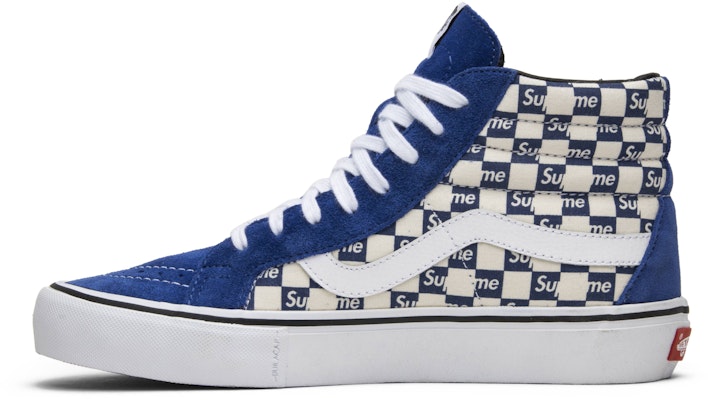 Supreme x Vans Sk8-Hi Pro 'Checkered Blue' VN0A38Z3JLX Lookbook Supreme x Vans Sk8-Hi Pro 'Checkered Blue' VN0A38Z3JLX