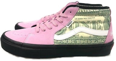 Supreme x Vans Skate Grosso Mid 'Dollar Bill - Pink' VN0A5FCGPNK Supreme x Vans Skate Grosso Mid 'Dollar Bill - Pink' VN0A5FCGPNK