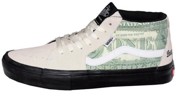 Supreme x Vans Skate Grosso Mid 'Billete de Dólar - Blanco' VN0A5FCGWHT Buy Supreme x Vans Skate Grosso Mid 'Billete de Dólar - Blanco' VN0A5FCGWHT