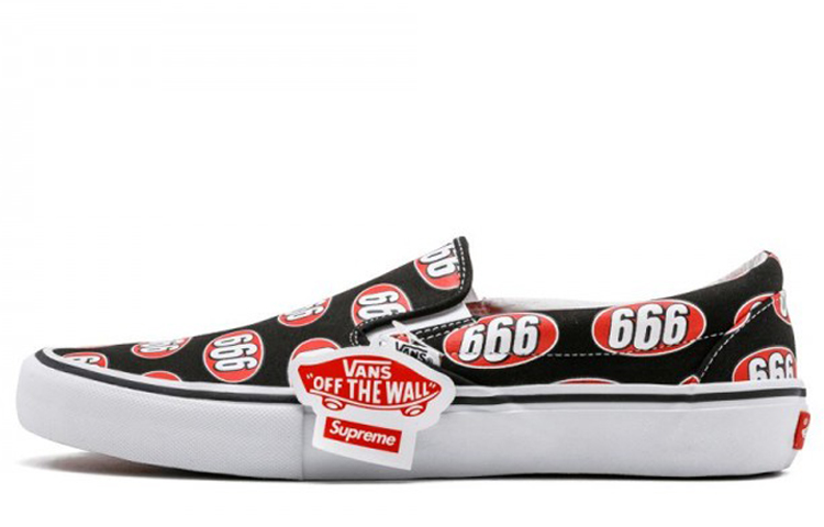 Supreme Vans Slip-On 'Black 666'