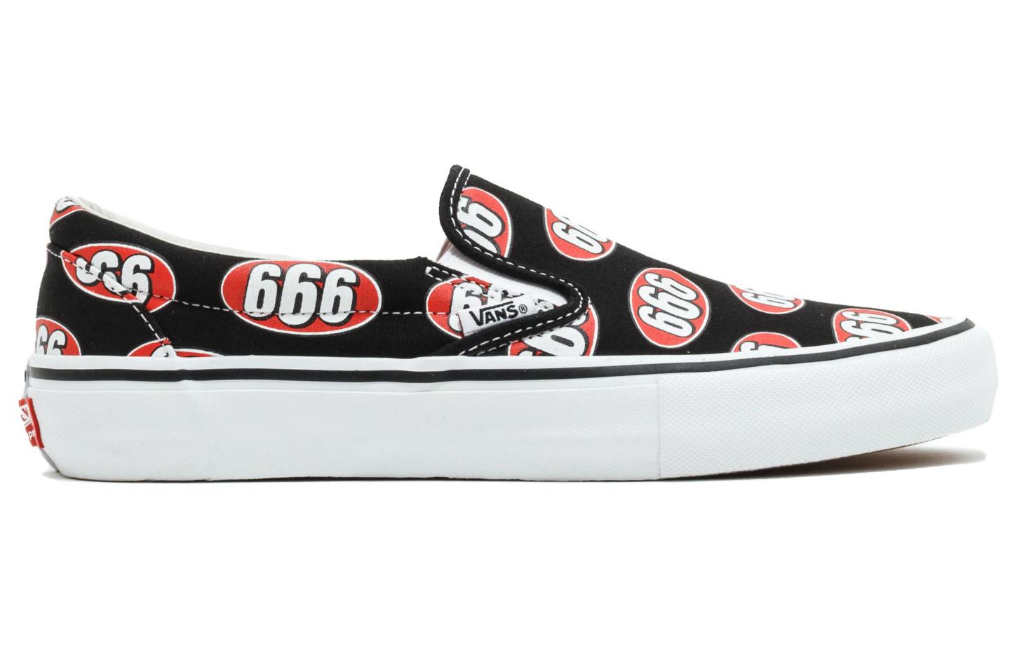 Supreme Vans Slip-On 'Black 666' 圖 2