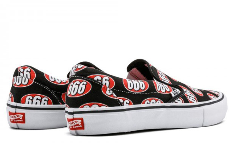 Supreme Vans Slip-On 'Black 666' 圖 4