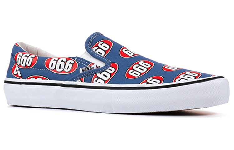 Supreme Vans Slip-On 'Navy 666' 圖 2